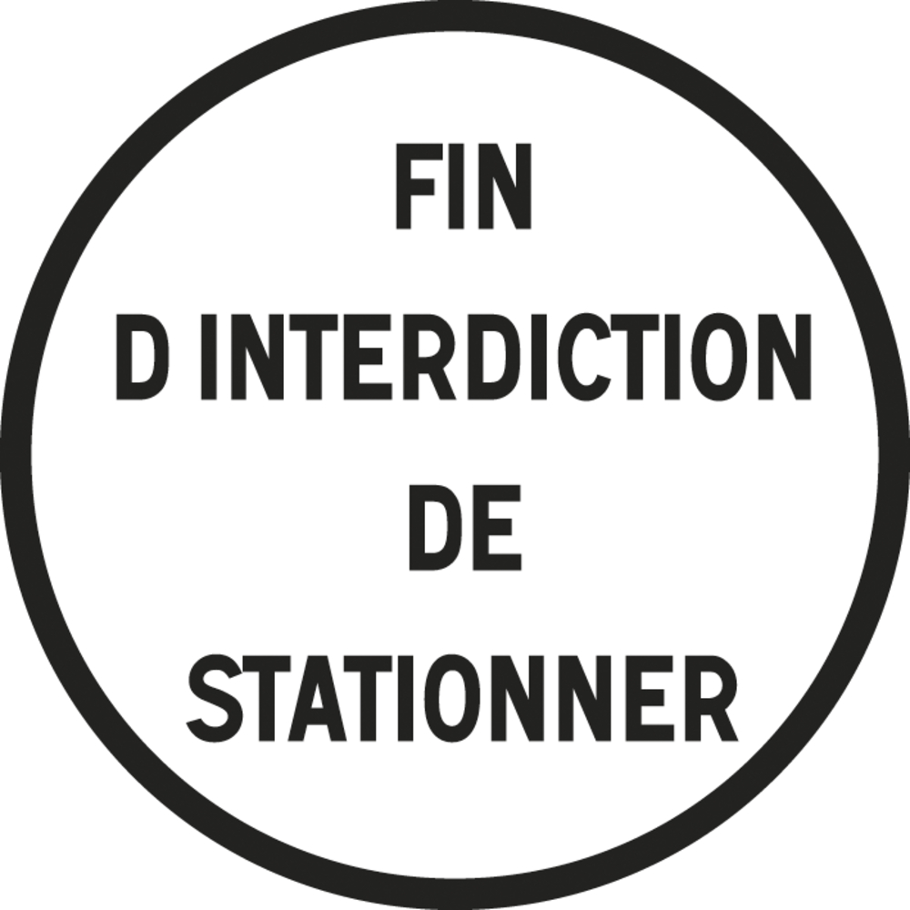 Panneau disque Fin d'interdiction 450 Ecolign B39 cl1 - NADIA SIGNALISATION - DIS450E1B39