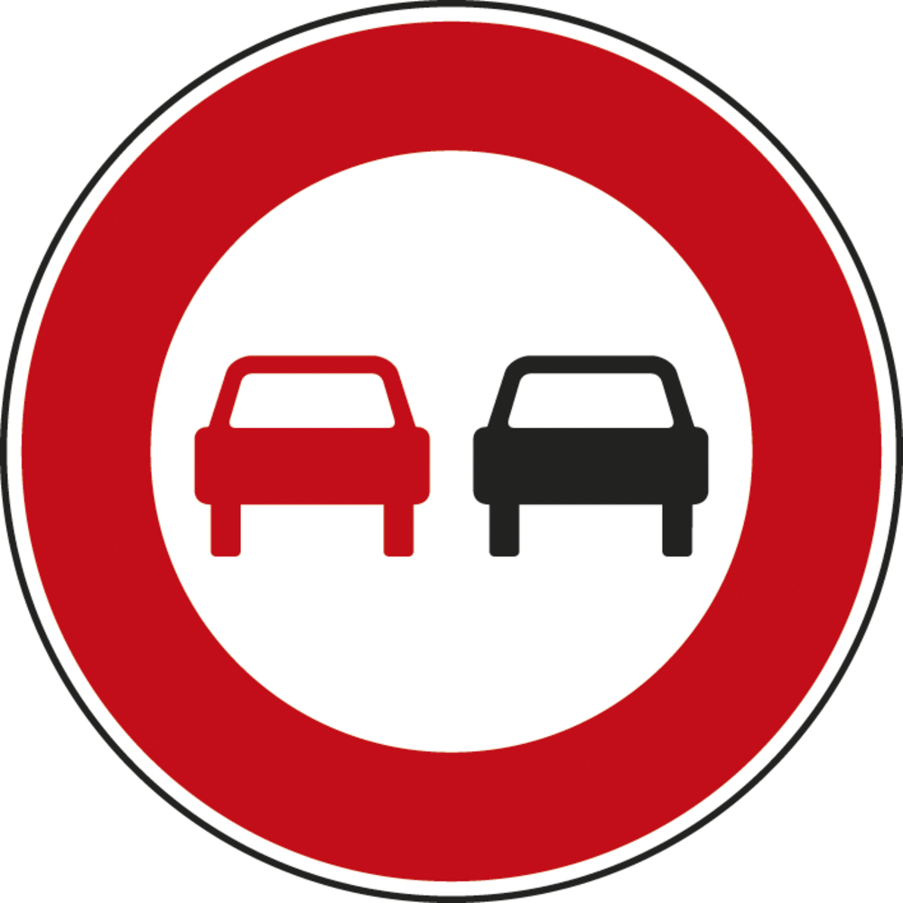 Panneau disque interdiction de dépasser motorisé 650 Ecolign B3 cl2 - NADIA SIGNALISATION - DIS650E2B3