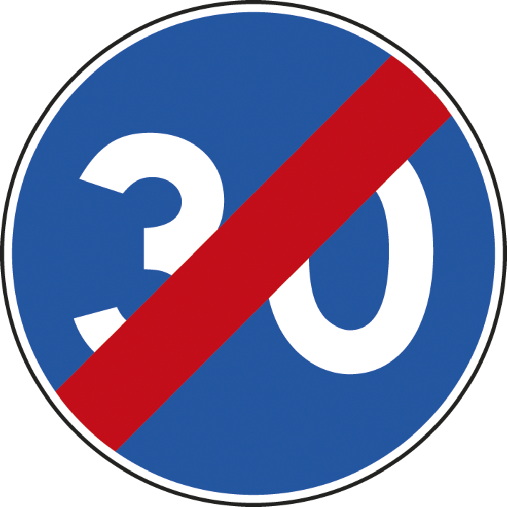 Panneau disque Fin de Vitesse Minimale Obligatoire 450 Ecolign B43 cl1 - NADIA SIGNALISATION - DIS450E1B43