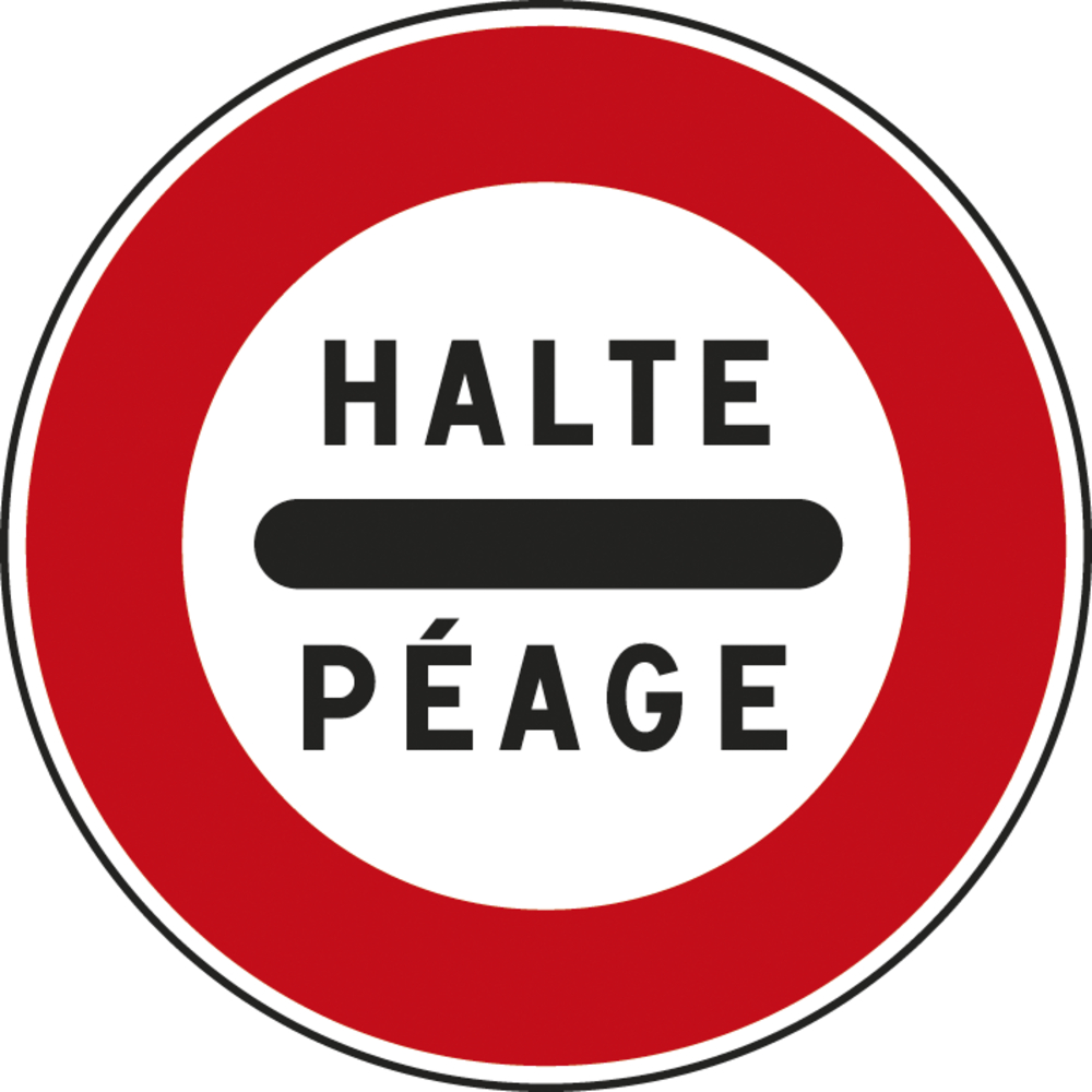 Panneau disque Arrêt au poste de péage 650 Ecolign B5c cl1 - NADIA SIGNALISATION - DIS650E1B5c