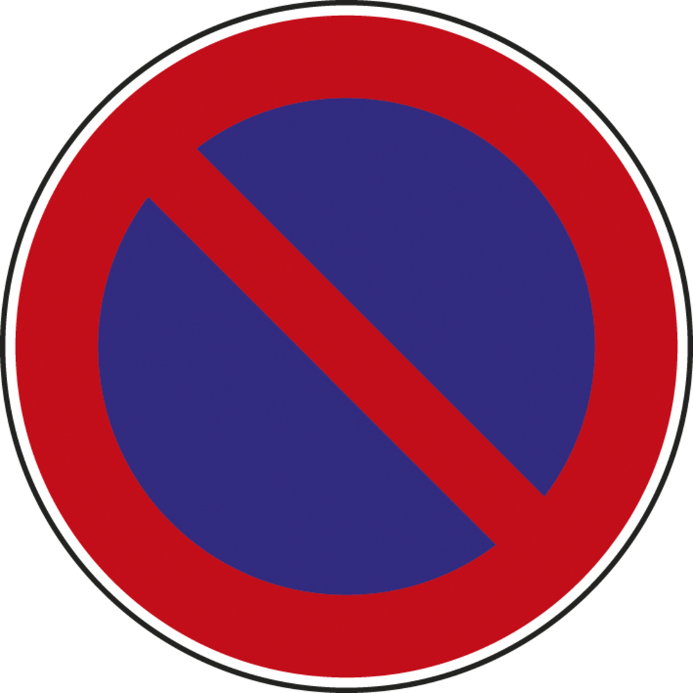 Panneau disque Stationnement interdit 850 Ecolign B6a1 cl2 - NADIA SIGNALISATION - DIS850E2B6a1