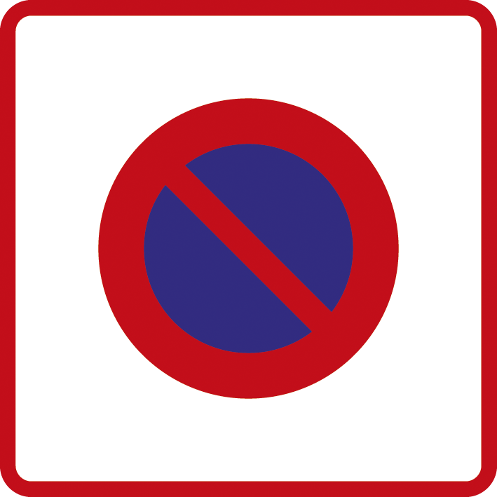 Panneau carré Entrée zone stationnement interdit 900 Ecolign B6b1 cl1 - NADIA SIGNALISATION - CAR900E1B6b1