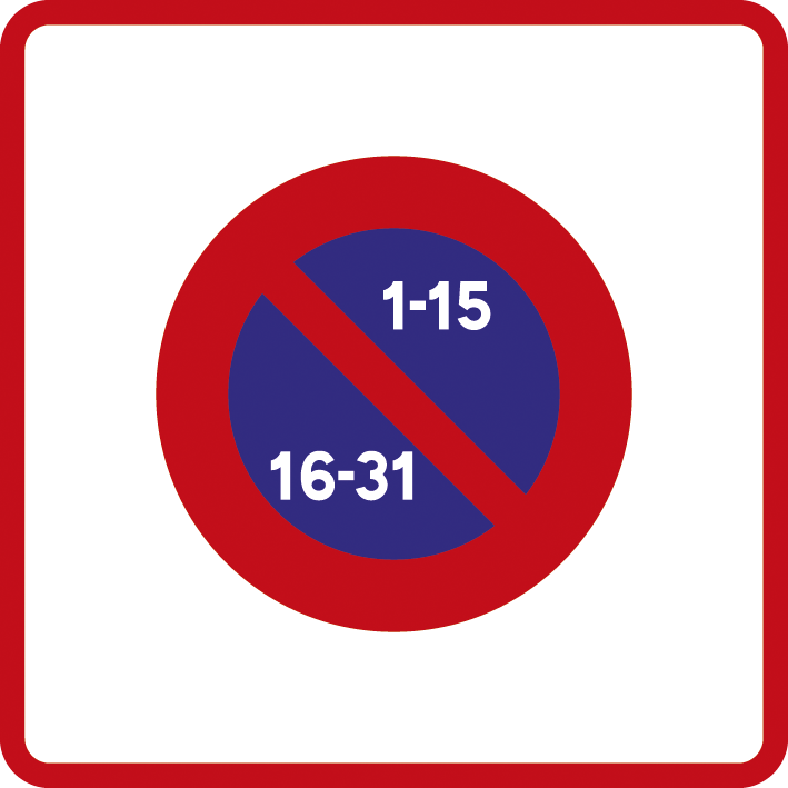 Panneau carré zone stationnement alternance 500 Ecolign B6b2 cl2 - NADIA SIGNALISATION - CAR500E2B6b2