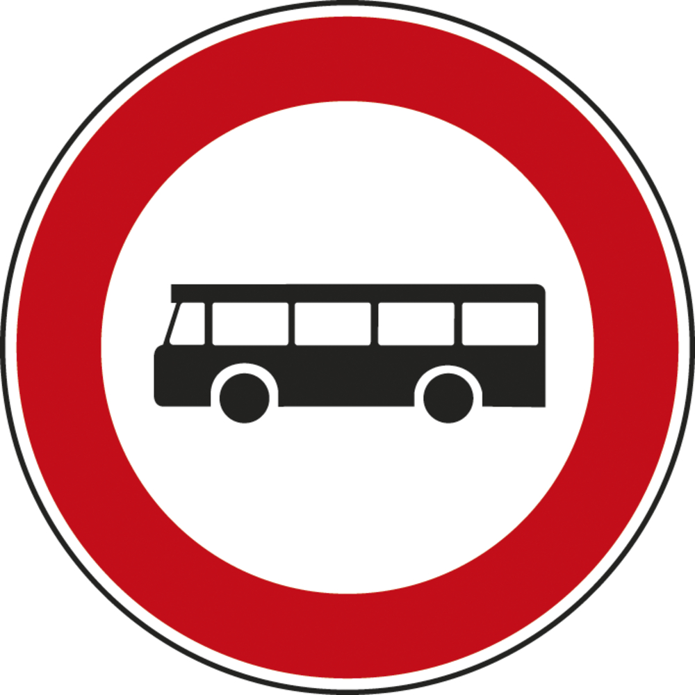Panneau disque accès interdit transport en commun 850 Ecolign B9f cl2 - NADIA SIGNALISATION - DIS850E2B9f