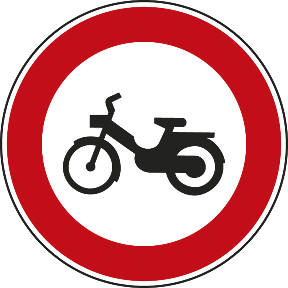 Panneau disque Accès interdit aux cyclomoteurs 650 Ecolign B9g cl1 - NADIA SIGNALISATION - DIS650E1B9g
