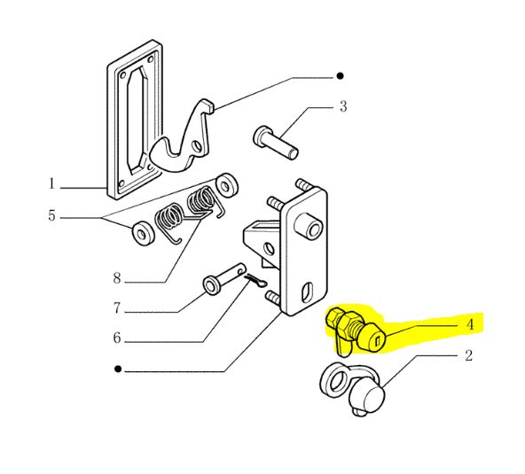 BARILLET DE PORTE - NEW HOLLAND - 76041444