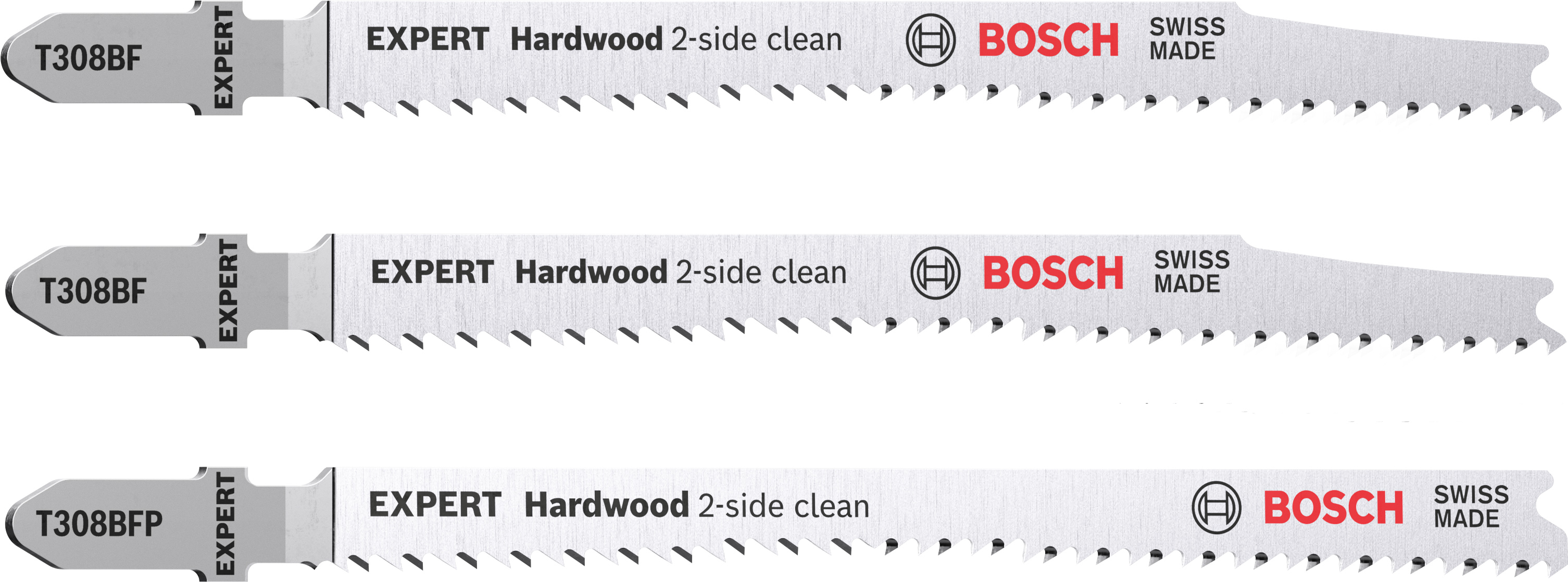 Lame de scie sauteuse expert 'hardwood 2-side clean', 3 pces bosch - 2608900549