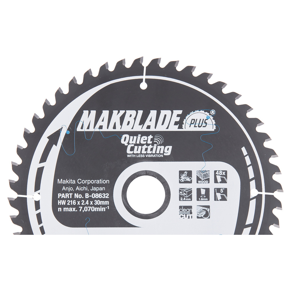 Lames carbure ''Makblade Plus'' Bois, pour scies radiales et à onglets 216/30/32 MAKITA - B08632