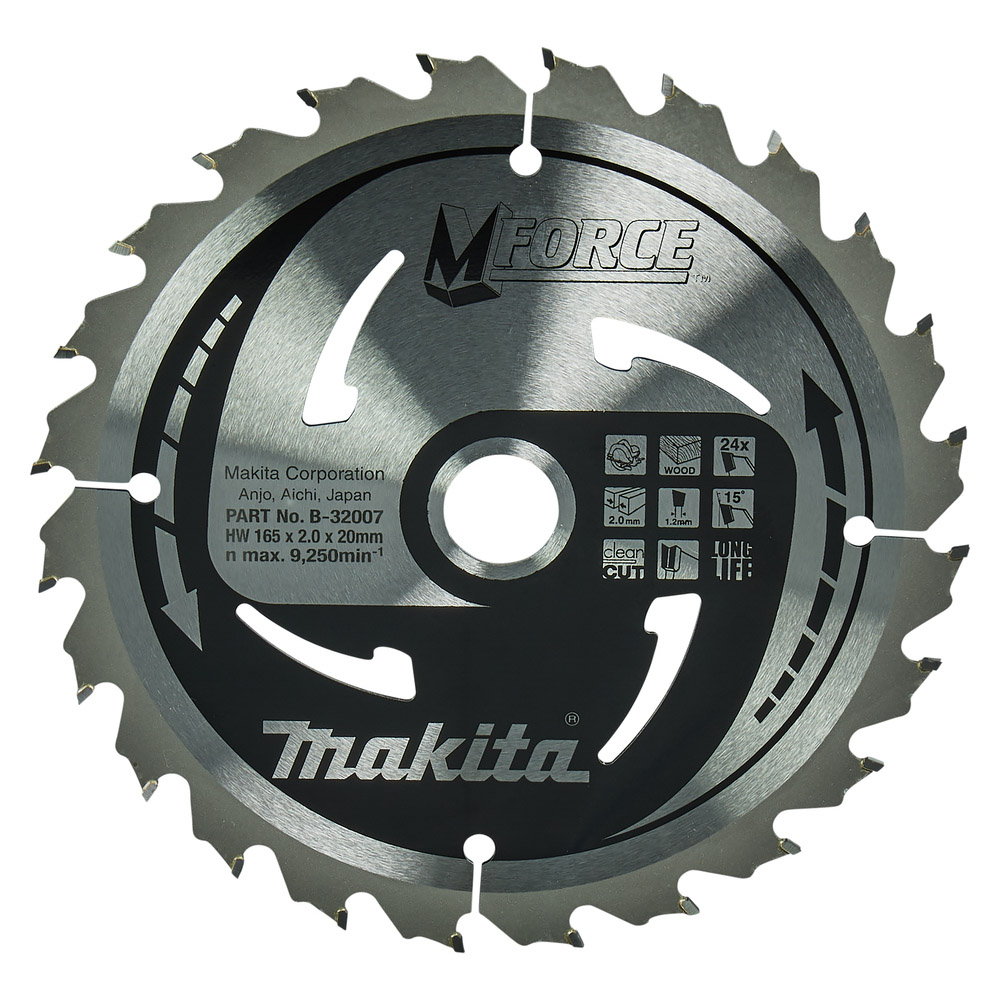 LAME CARBURE MFORCE BOIS 165X20MM 24D MAKITA - B32007
