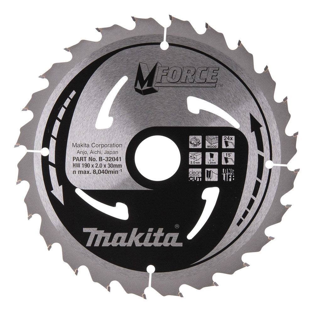 LAME CARBURE MFORCE BOIS 190X30MM 24D MAKITA - B32041