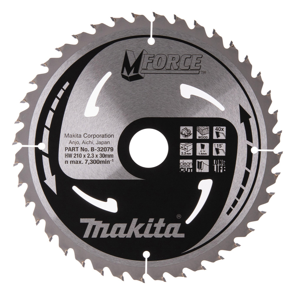 LAME CARBURE MFORCE BOIS 210X30MM 40D MAKITA - B32079