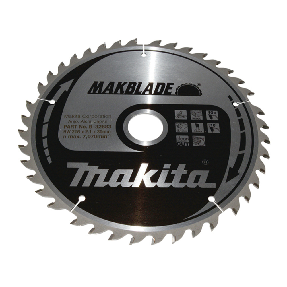 LAME CARBURE MAKBLADE BOIS 216X30MM 40D MAKITA - B32683