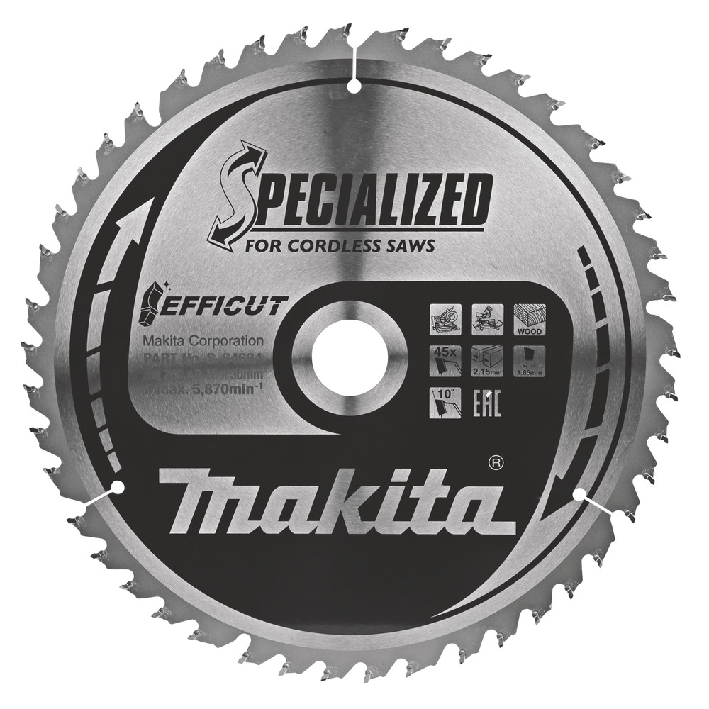 LAME CARBURE EFFICUT BOIS 260x30x45T MAKITA - B64624