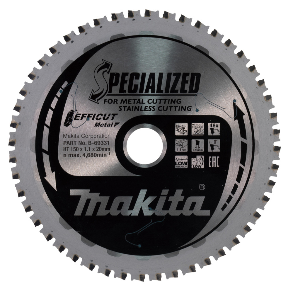LAME CARB MET INOX EFFICUT 150X20MM 48D MAKITA - B69331