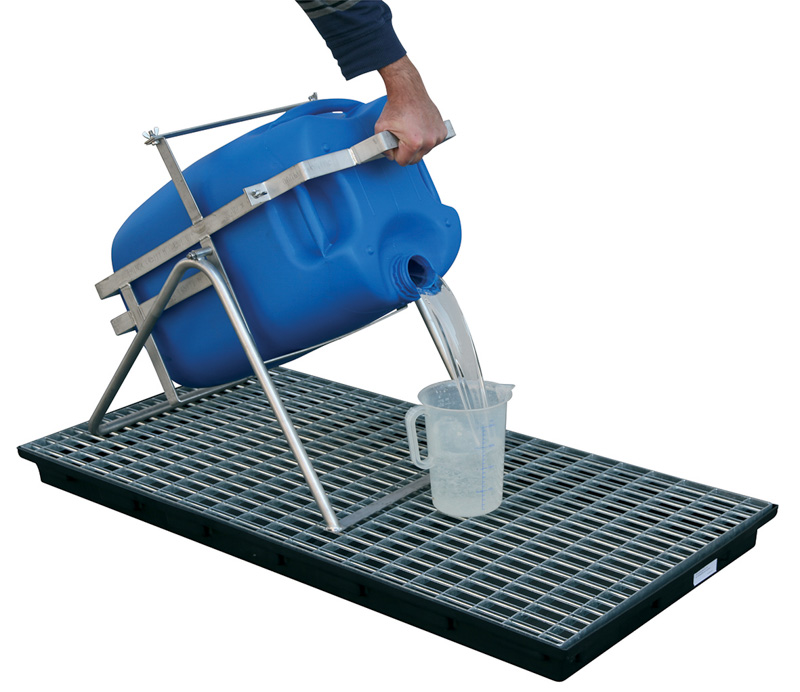 Chevalet inox pour bidon jusqu'à 60 litres CEMO - 10100