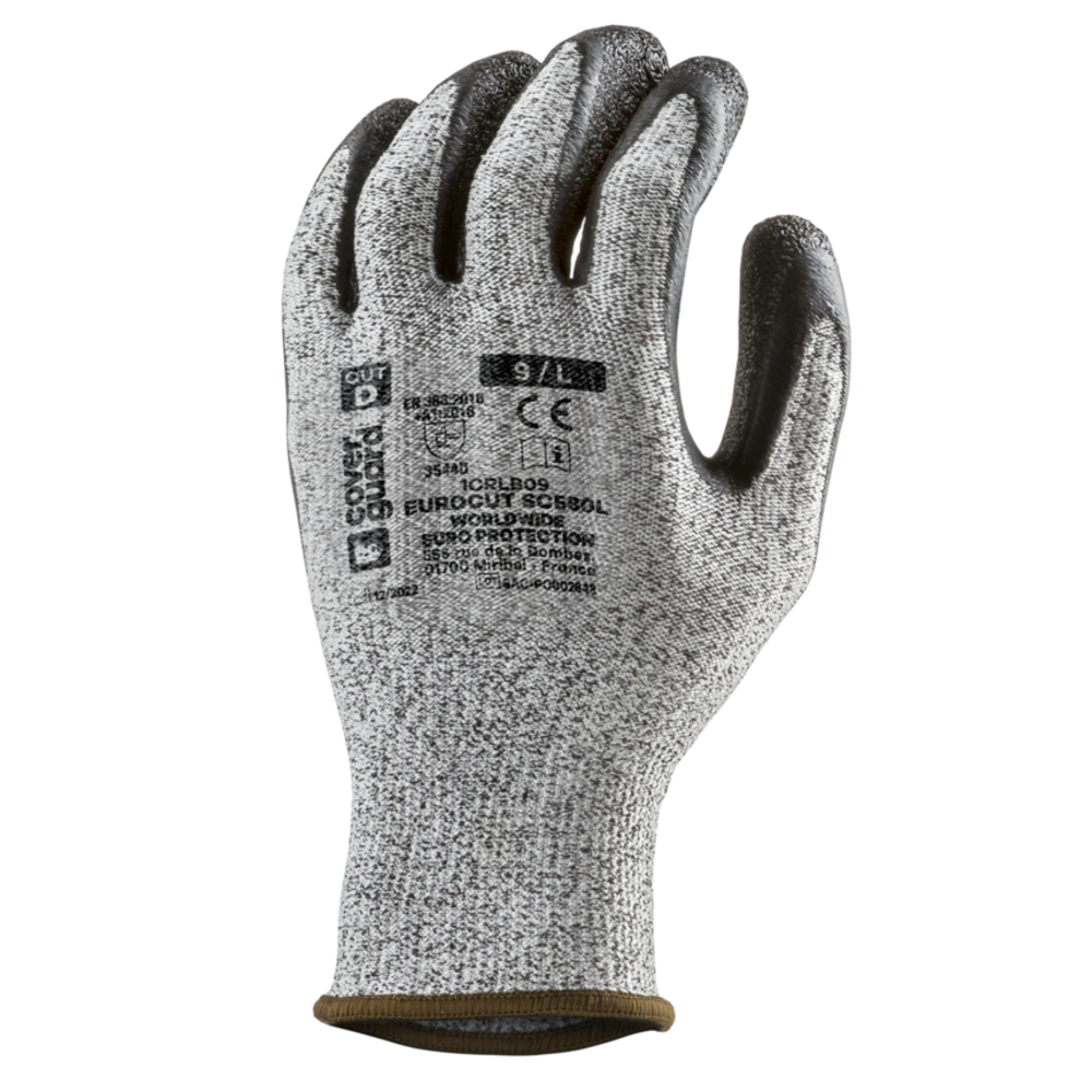 Gant EUROCUT SC580L Jauge 13 noir - COVERGUARD - 1CRLB