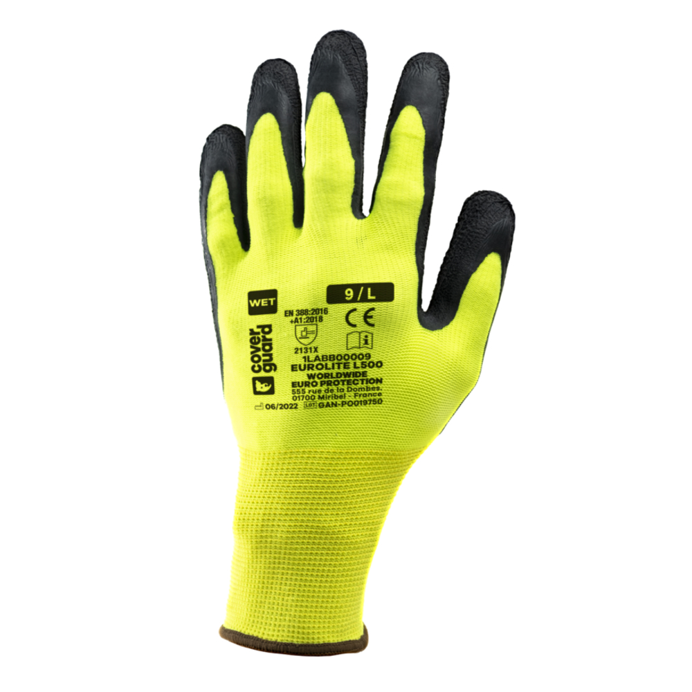Gant EUROLITE L500 Jauge 13 noir/jaune - COVERGUARD - 1LABB00
