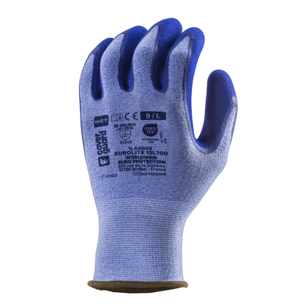 Gant EUROLITE 13L700 Jauge 13 bleu - COVERGUARD - 1LASB