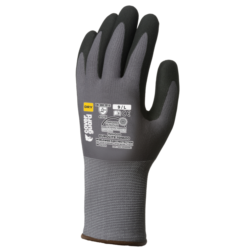 Gant EUROLITE 15N600 Jauge 15 gris - COVERGUARD - 1NIHG