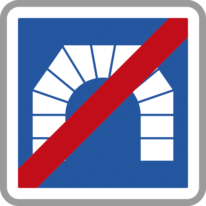 Panneau carré Sortie de tunnel 900 Ecolign C112 cl2 - NADIA SIGNALISATION - CAR900E2C112
