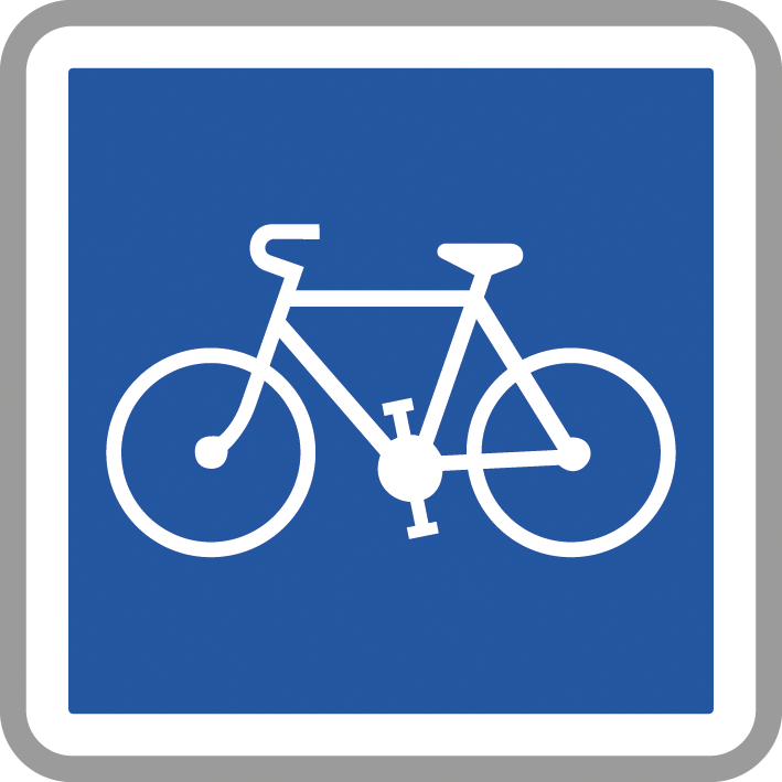 Panneau carré piste cyclable conseillée 900 Ecolign C113 cl2 - NADIA SIGNALISATION - CAR900E2C113