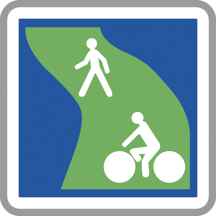 Panneau carré usage voie verte piétons véhicules 900 Ecolign C115 cl2 - NADIA SIGNALISATION - CAR900E2C115