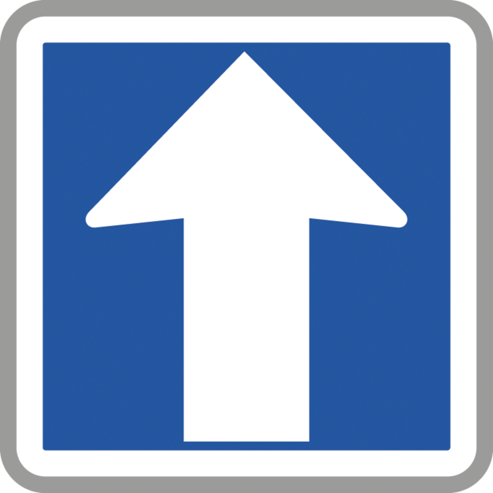 Panneau carré Circulation à sens unique 700 Ecolign C12 cl2 - NADIA SIGNALISATION - CAR700E2C12
