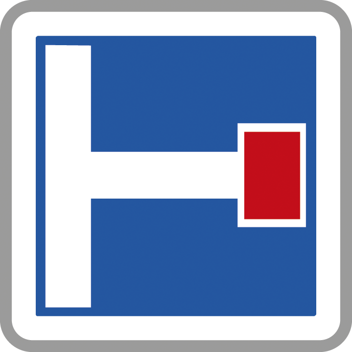 Panneau carré présignalisation d’une impasse 900 Ecolign C13b cl2 - NADIA SIGNALISATION - CAR900E2C13b