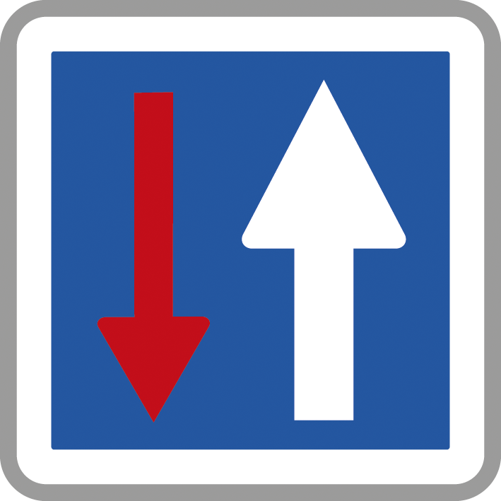 Panneau carré priorité circulation sens inverse 900 Ecolign C18 cl1 - NADIA SIGNALISATION - CAR900E1C18