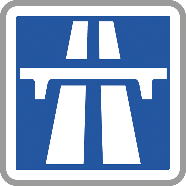 Panneau carré début section autoroute 900 Ecolign C207 cl2 - NADIA SIGNALISATION - CAR900E2C207