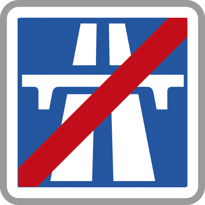 Panneau carré fin de section autoroute 900 Ecolign C208 cl2 - NADIA SIGNALISATION - CAR900E2C208
