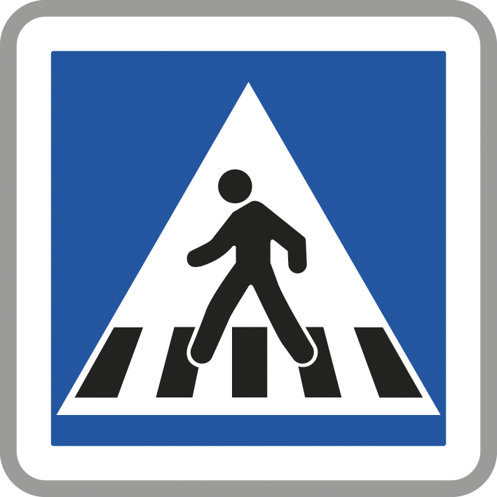 Panneau carré Passage pour piétons 900 Ecolign C20a cl2 - NADIA SIGNALISATION - CAR900E2C20a