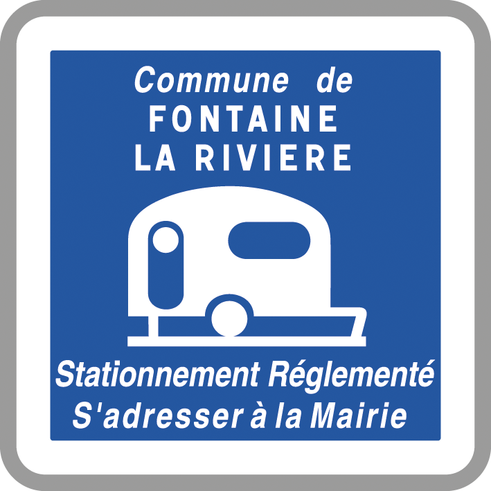 Panneau carré stationnement réglementé caravanes 900 Ecolign C23 cl2 - NADIA SIGNALISATION - CAR900E2C23