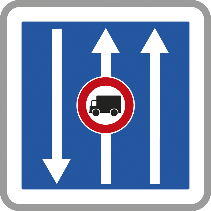 Panneau carré circulation sur chaussée 900 Ecolign C24aex1 cl2 - NADIA SIGNALISATION - CAR900E2C24aex1