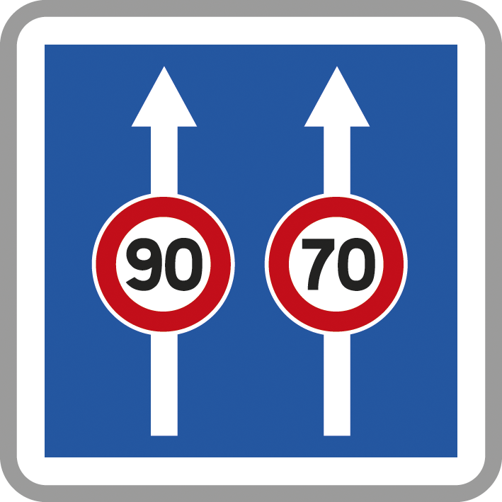 Panneau carré conditions circulation spéciales 350 Ecolign C24aex2 cl2 - NADIA SIGNALISATION - CAR350E2C24aex2