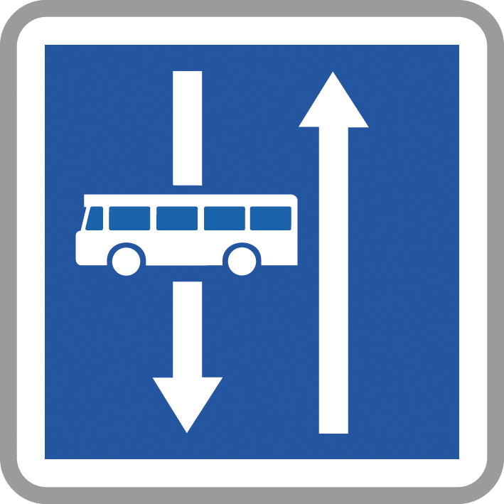 PANNEAU CARRÉ Circulation Particulière Voie/Chaussée 350 Ecolign C24aex4 cl2 - NADIA SIGNALISATION - CAR350E2C24aex4