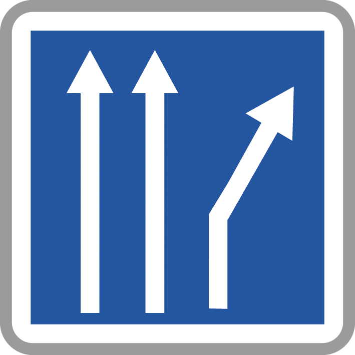 Panneau carré Indication Répartition Voies 500 Ecolign C24bex2 cl1 - NADIA SIGNALISATION - CAR500E1C24bex2