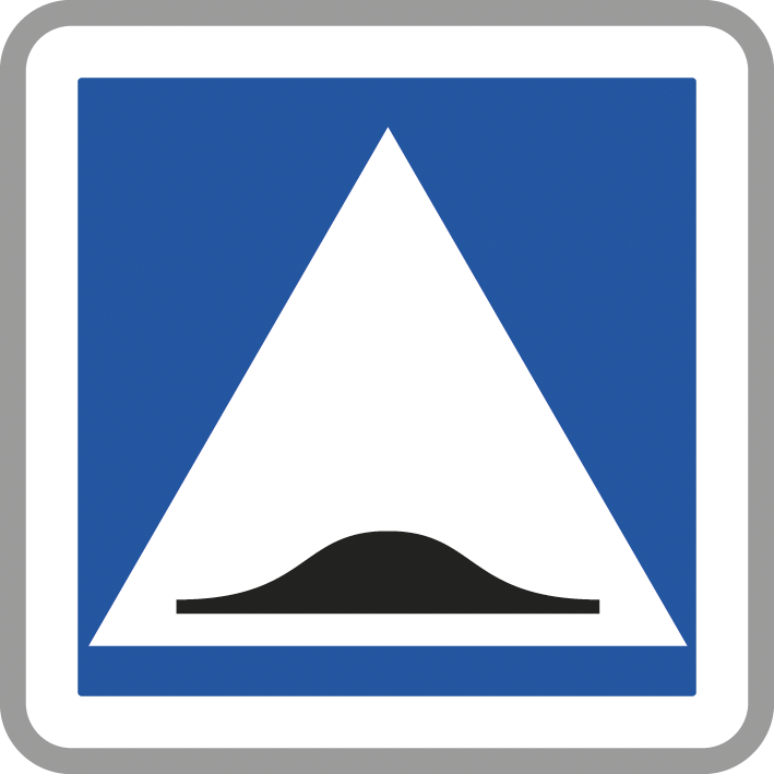 Panneau carré Surélévation de chaussée 900 Ecolign C27 cl2 - NADIA SIGNALISATION - CAR900E2C27