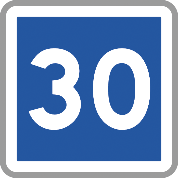 Panneau carré vitesse conseillée 350 Ecolign C4a cl2 - NADIA SIGNALISATION - CAR350E2C4a