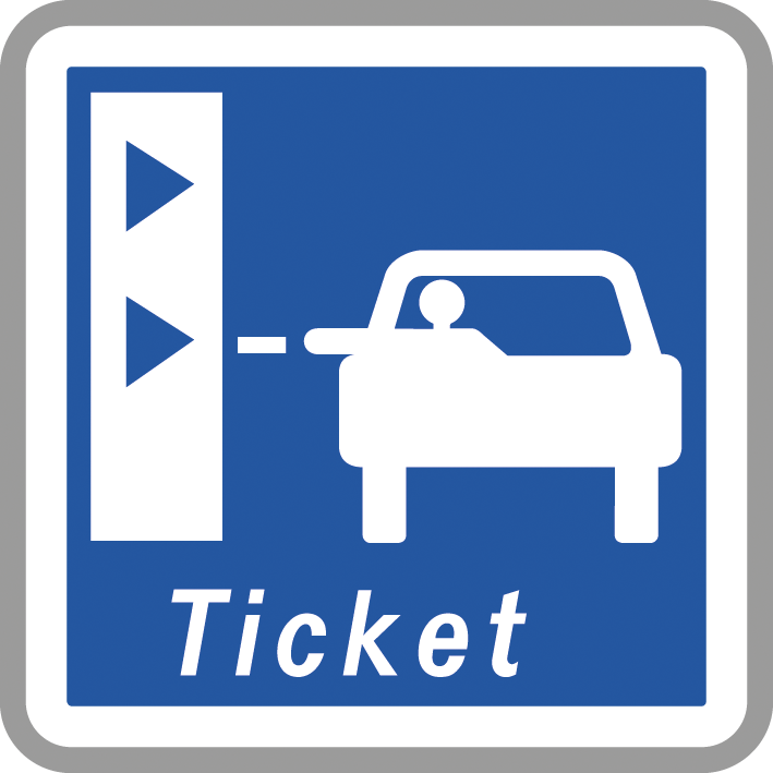 Panneau carré présignalisation borne retrait ticket péage 700 Ecolign C62 cl2 - NADIA SIGNALISATION - CAR700E2C62