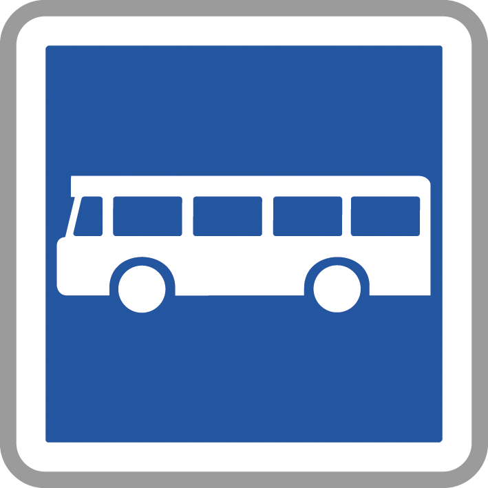 Panneau carré arrêt d'autobus interdiction de stationner 350 Ecolign C6 cl2 - NADIA SIGNALISATION - CAR350E2C6