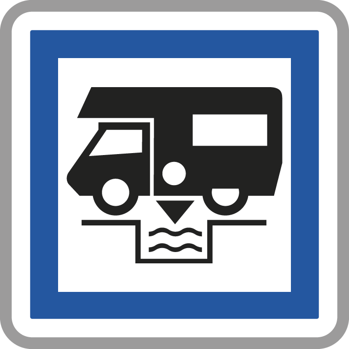 Panneau carré Station vidange caravanes 900 CE24 cl2 - NADIA SIGNALISATION - CAR900E2CE24