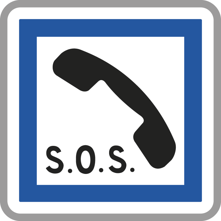 Panneau carré Poste d'appel d'urgence 350 Ecolign CE2A cl1 - NADIA SIGNALISATION - CAR350E1CE2A