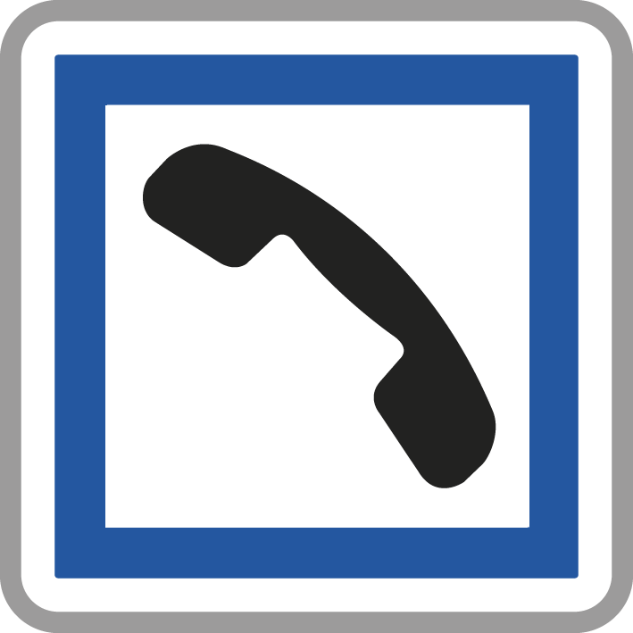 Panneau carré Cabine téléphonique publique 900 CE2b cl1 - NADIA SIGNALISATION - CAR900E1CE2b