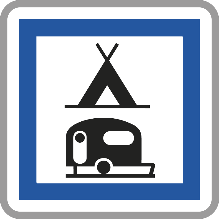 Panneau carré Terrain de camping tentes caravanes autocaravanes 500 Ecolign CE4c cl1 - NADIA SIGNALISATION - CAR500E1CE4c