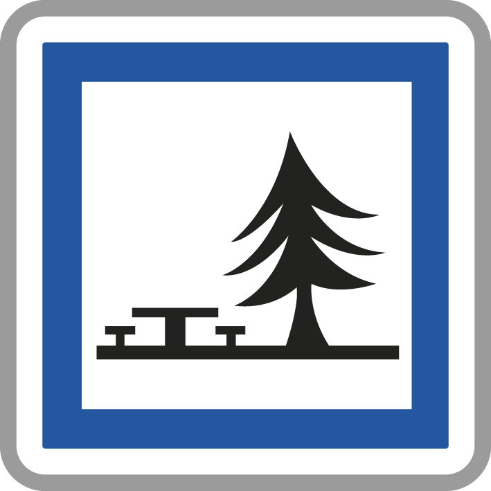Panneau carré Emplacement pour pique-nique 900 Ecolign CE7 cl1 - NADIA SIGNALISATION - CAR900E1CE7