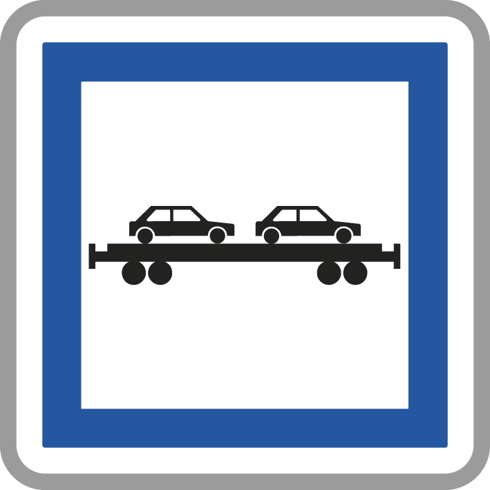 Panneau carré Gare auto / train 900 Ecolign CE8 cl1 - NADIA SIGNALISATION - CAR900E1CE8