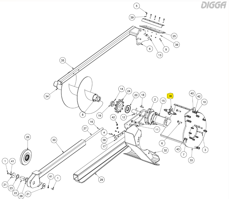 VALVE LIMITEUR DE PRESSION AVEC RACCORDS POUR TRANCHEUSE DIGGA BIGFOOT HD1500HF