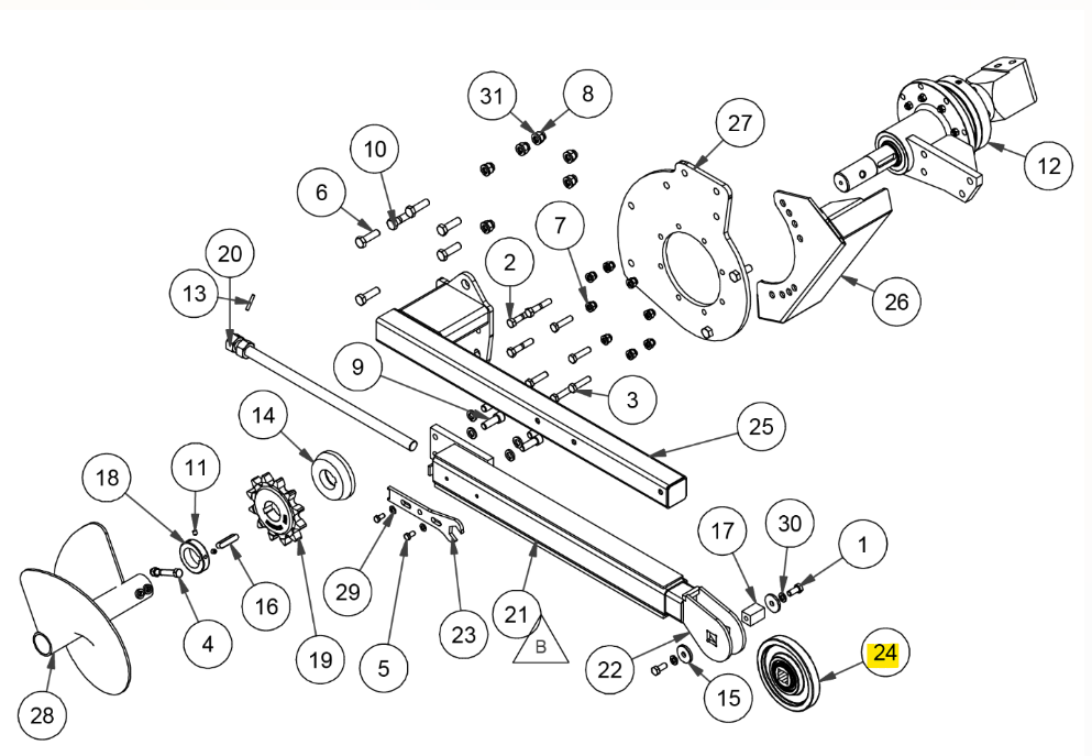 GALET  AVANT TRANCHEUSE DIGGA MINI BIGFOOT TR000870