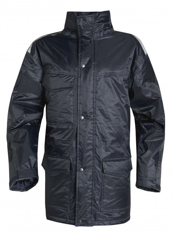 PARKA DELTA PLUS POLYESTER ENDUIT PVC BLEU MARINE / GRIS - HEDMAMG0
